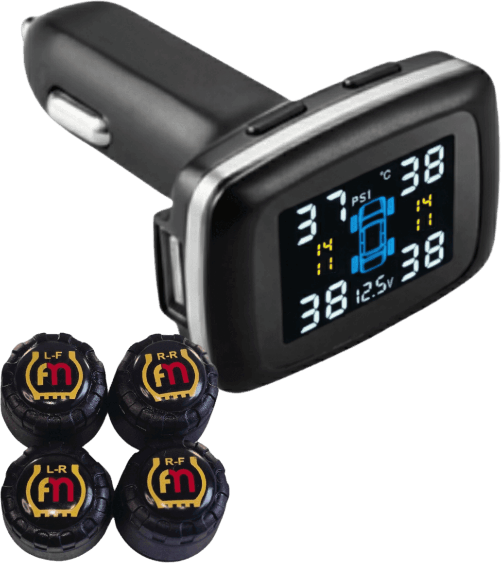 The Sentinel screen on its socket plug, with four sensors.