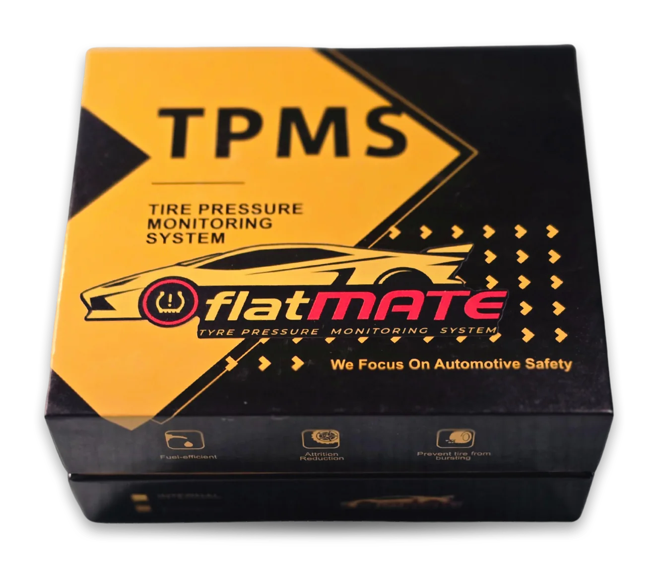 The yellow and black flatMATE TPMS box.