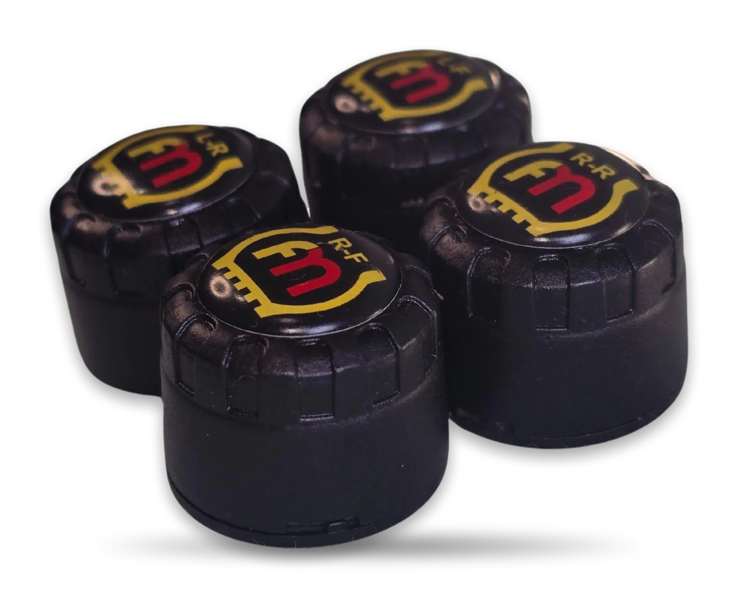 Four external valve-cap tyre sensors.